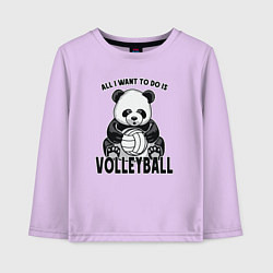 Детский лонгслив Panda volleyball