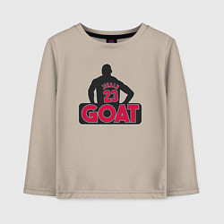 Лонгслив хлопковый детский Jordan goat, цвет: миндальный