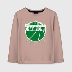 Лонгслив хлопковый детский Boston champions, цвет: пыльно-розовый
