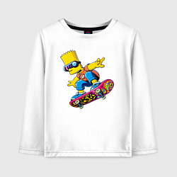 Детский лонгслив Bart Simpson on a skateboard - extreme