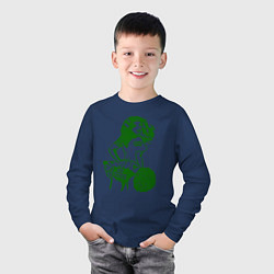 Лонгслив хлопковый детский Go Celtics, цвет: тёмно-синий — фото 2