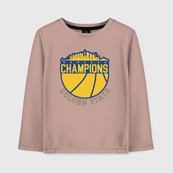 Лонгслив хлопковый детский Champions Golden State, цвет: пыльно-розовый