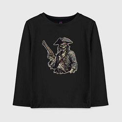Лонгслив хлопковый детский Призрачный пират, цвет: черный