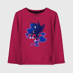 Лонгслив хлопковый детский Принцесса Луна из My Little Pony в кино, цвет: маджента