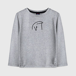 Лонгслив хлопковый детский Просто во мем, цвет: меланж