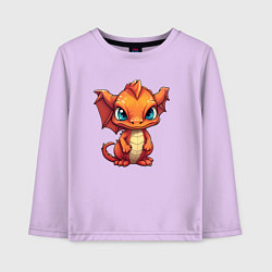 Лонгслив хлопковый детский Дракоша доброта 2024, цвет: лаванда