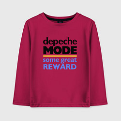 Лонгслив хлопковый детский Depeche Mode - Some Great Reward, цвет: маджента
