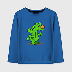 Лонгслив хлопковый детский Просто дракон 2024, цвет: синий