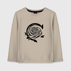 Детский лонгслив Трайбл узоры роза