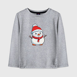 Детский лонгслив Снеговик просит обнимашки