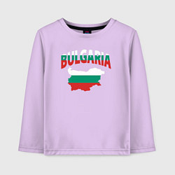 Лонгслив хлопковый детский Болгария, цвет: лаванда