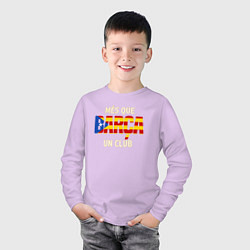 Лонгслив хлопковый детский Barca club, цвет: лаванда — фото 2