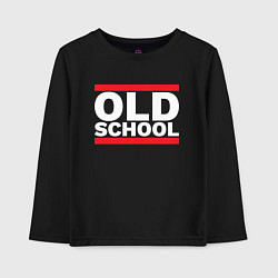 Лонгслив хлопковый детский Old school - experience, цвет: черный