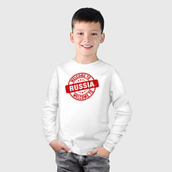 Лонгслив хлопковый детский Welcome Russia, цвет: белый — фото 2