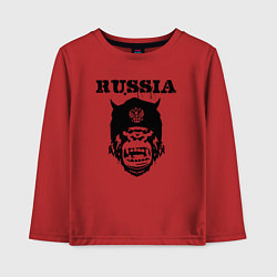 Лонгслив хлопковый детский Russian gorilla, цвет: красный