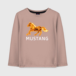 Лонгслив хлопковый детский Mustang firely art, цвет: пыльно-розовый