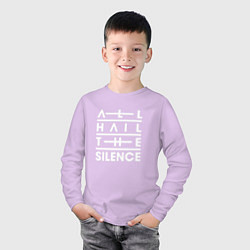 Лонгслив хлопковый детский All Hail The Silence, цвет: лаванда — фото 2
