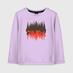 Лонгслив хлопковый детский Syberia, цвет: лаванда