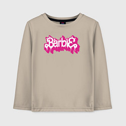 Лонгслив хлопковый детский Barbie pink, цвет: миндальный