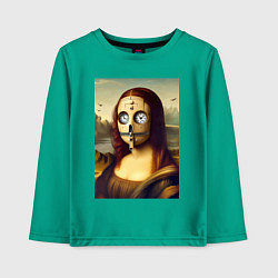 Детский лонгслив Mona Lisa in a mask - steampunk