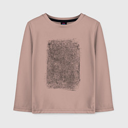Лонгслив хлопковый детский Белый шум прямоугольник, цвет: пыльно-розовый