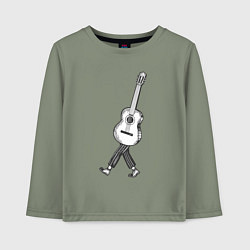 Детский лонгслив Человек гитара