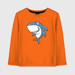 Лонгслив хлопковый детский Cute shark, цвет: оранжевый