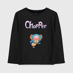 Лонгслив хлопковый детский Чоппер доктор из аниме ван пис, цвет: черный