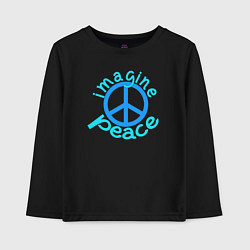 Детский лонгслив Imagine peace