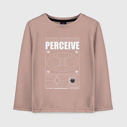 Лонгслив хлопковый детский Perceive streetwear, цвет: пыльно-розовый