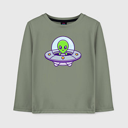 Детский лонгслив Green alien