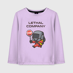 Детский лонгслив Lethal company: Stop Please