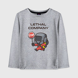 Детский лонгслив Lethal company: Stop Please