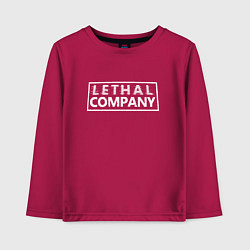 Лонгслив хлопковый детский Lethal Company: Logo, цвет: маджента