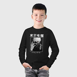 Лонгслив хлопковый детский Аниме Токийский гуль Канеки Кен, цвет: черный — фото 2