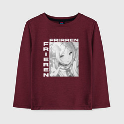 Лонгслив хлопковый детский Friren bw, цвет: меланж-бордовый