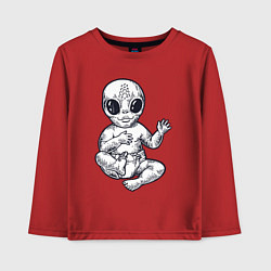 Лонгслив хлопковый детский Baby alien, цвет: красный