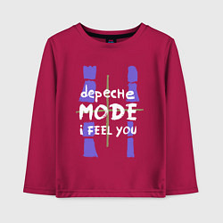 Лонгслив хлопковый детский Depeche Mode - I feel you single, цвет: маджента