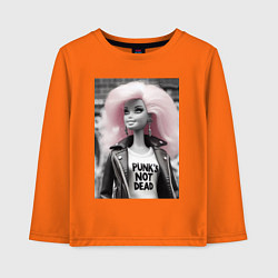 Детский лонгслив Barbie - punks not dead