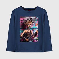 Детский лонгслив Barbie - punk guitarist neural network