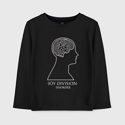 Лонгслив хлопковый детский Joy Division - Disorder, цвет: черный