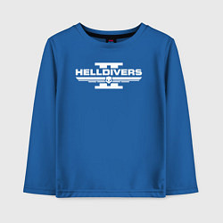 Лонгслив хлопковый детский Helldivers 2: Logo, цвет: синий