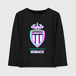 Детский лонгслив Monaco FC в стиле glitch