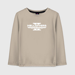 Лонгслив хлопковый детский Helldivers 2: Logo, цвет: миндальный