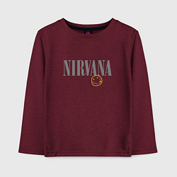 Детский лонгслив Nirvana logo smile