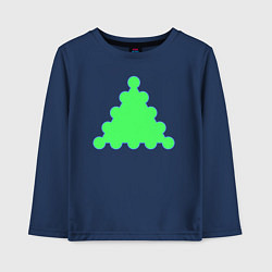 Лонгслив хлопковый детский Треугольник с окружностями, цвет: тёмно-синий