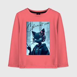 Детский лонгслив Cybercat 2099 - ai art