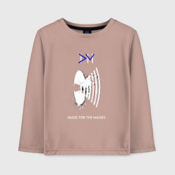Лонгслив хлопковый детский Depeche Mode - for the masses bong, цвет: пыльно-розовый