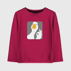 Лонгслив хлопковый детский Гусь-нормусь, цвет: маджента