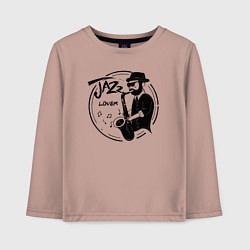 Лонгслив хлопковый детский Jazz lover, цвет: пыльно-розовый
